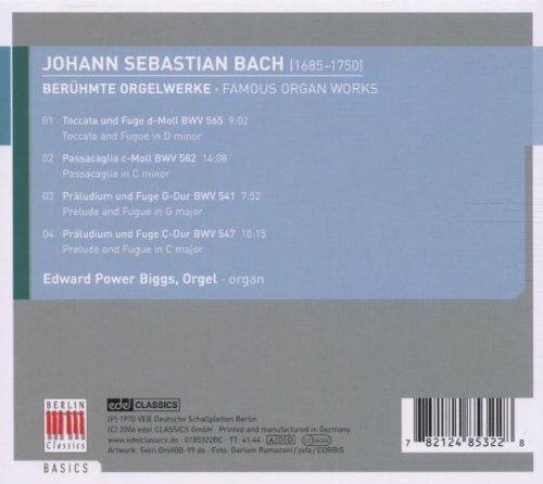 Brani famosi per organo (Berlin Basics) - CD Audio di Johann Sebastian Bach,Edward Power Biggs - 2