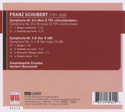 Sinfonie n.5, n.8 (Berlin Basics) - CD Audio di Franz Schubert,Herbert Blomstedt - 2