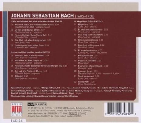 Magnificat - Cantate BWV51, BWV59 (Berlin Basics) - CD Audio di Johann Sebastian Bach - 2