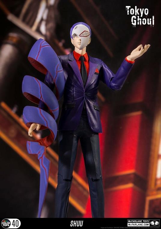 Mcfarlane Tops Tokyo Ghoul Shu Tsukiyama 18 Cm Action Figure Statue New Nuovo - 3