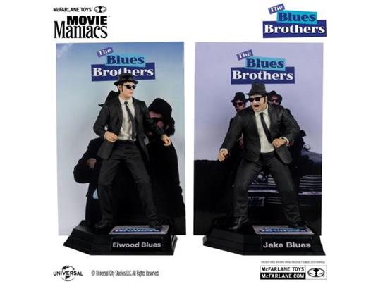 The Blues Brothers Movie Maniacs Pvc Statua 2-pack Jake & Elwood Blues (gold Label) 15 Cm Mcfarlane Toys