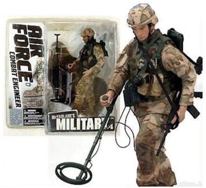 Mcfarlane Military Air Force Combat Engineer Caucasian S. 4 Figure New!!