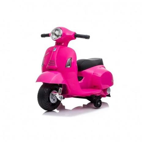 Moto Elettrica Per Bambini Mini Vespa Gts Piaggio Rosa 6V Con Suoni H1B
