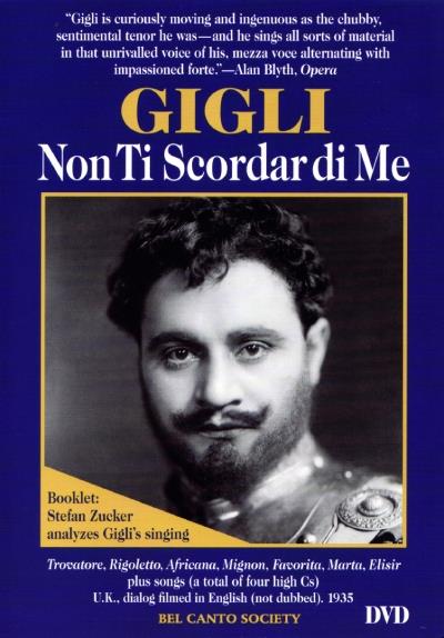 Non Si Scordar Di Me (DVD) - DVD di Beniamino Gigli