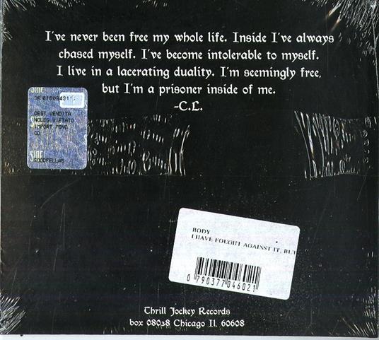 I Have Fought Against it But I Can't Any Longer - CD Audio di Body - 2
