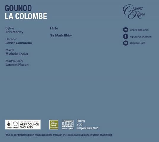 La Colombe - CD Audio di Charles Gounod,Hallé Orchestra,Mark Elder - 2