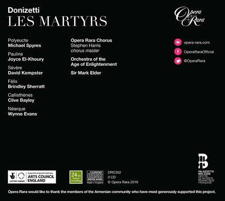 Les Martyrs - CD Audio di Gaetano Donizetti,Orchestra of the Age of Enlightenment,Mark Elder - 2