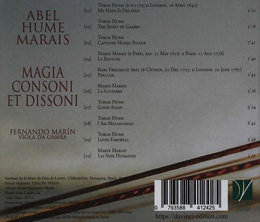 Magia consoni et dissoni - CD Audio di Fernando Marin - 2
