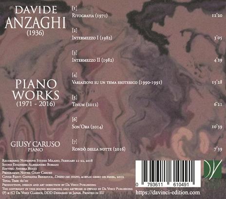 Piano Works 1971-2016 - CD Audio di Giusy Caruso,Davide Anzaghi - 2