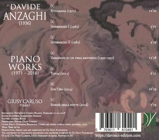 Piano Works 1971-2016 - CD Audio di Giusy Caruso,Davide Anzaghi - 2