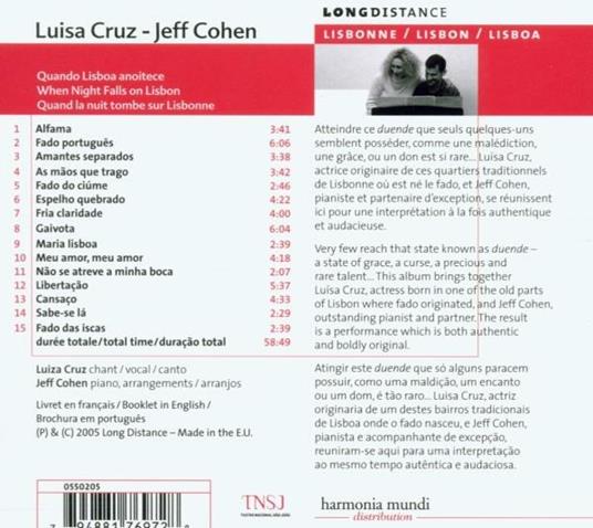 Quando Lisboa Anoitece - CD Audio di Luisa Cruz - 2