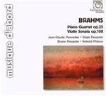 Quartetto con pianoforte op.25 - Sonata per violino op.108 - CD Audio di Johannes Brahms