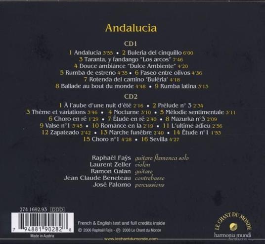 Andalucia - CD Audio di Raphael Fays - 2