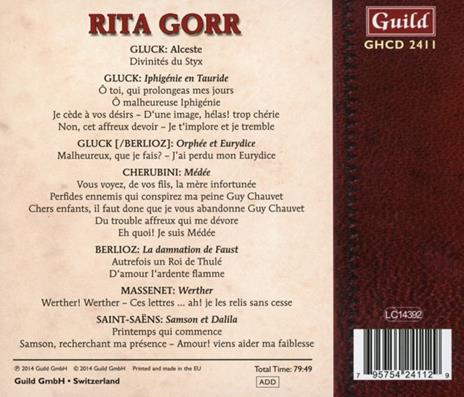 Sings French Opera - CD Audio di Rita Gorr - 2