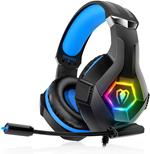 Cuffie Gaming RGB LED con Microfono per PS4 PS5 PC Xbox One con 50mm Altoparlante Bass Stereo Cancellazione del Rumore per Mac Nintendo Switch