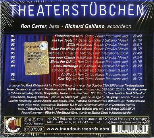 An Evening with... Live at the Theaterstubchen Kassel - CD Audio di Richard Galliano,Ron Carter - 2