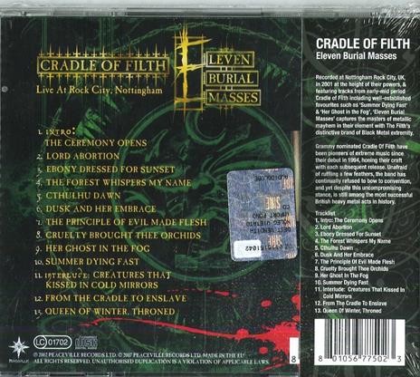 Eleven Burial Masses - CD Audio di Cradle of Filth - 2