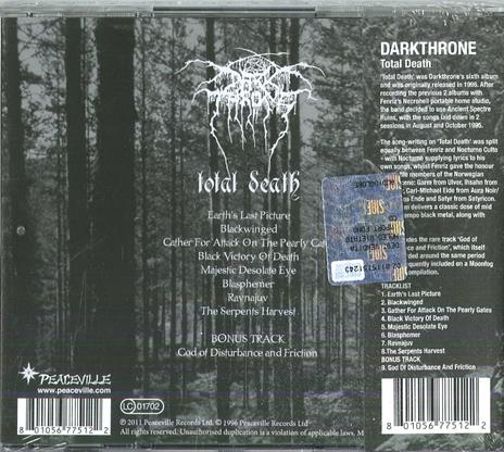 Total Death (+ Bonus Track) - CD Audio di Darkthrone - 2