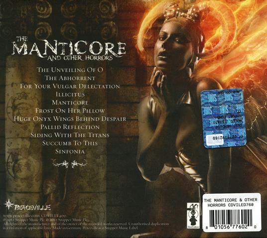 The Manticore and Other Horrors - CD Audio di Cradle of Filth - 2