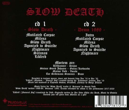 Slow Death - CD Audio di Mortem