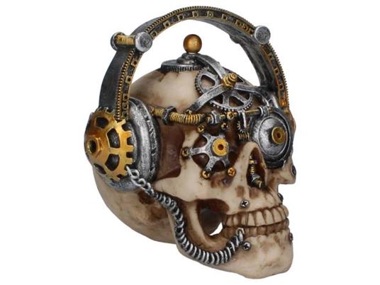 STEAMPUNK TECHNO TALK SMALL SKULL Figura Nemesis Now