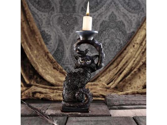 WITCHES FAMILIAR SALEM CANDLESTICK HOLDE BRUCIAINCENSO NEMESIS NOW