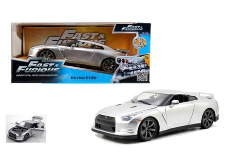 Nissan Gt-R 35 2009 Fast & Furious 7 Silver 1:24 Model Jada97212 - 2