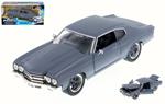 Dom's Chevy Chevelle Ss Fast & Furious Grey 1:24 Model Baljada97835