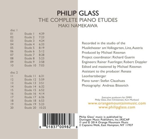Complete Piano Etudes - CD Audio di Philip Glass - 2