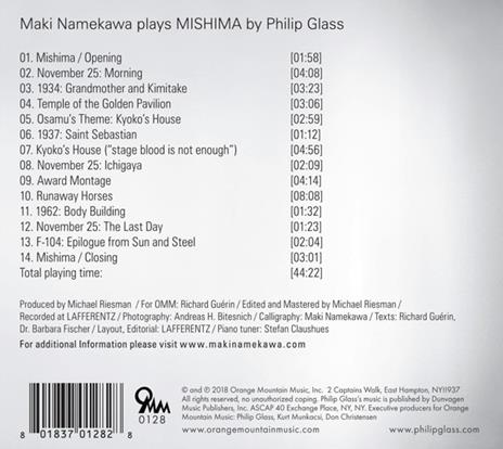 Mishima - CD Audio di Philip Glass,Maki Namekawa - 2