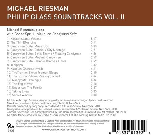 Philip Glass Soundtracks vol.2 - CD Audio di Philip Glass,Michael Riesman,Chase Spruill - 2