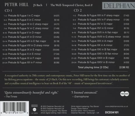 Well - Tempered Clavier - CD Audio di Johann Sebastian Bach - 2