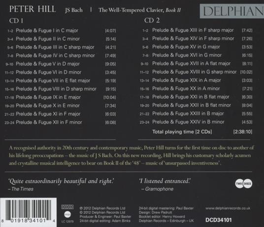 Well - Tempered Clavier - CD Audio di Johann Sebastian Bach - 2