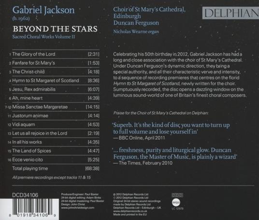 Beyond the Stars - CD Audio di Gabriel Jackson - 2