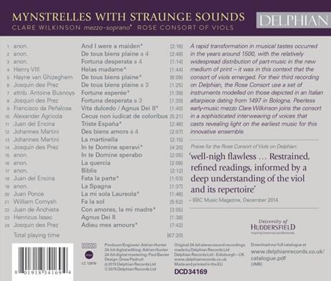 Mynstrelles With Straunge - CD Audio di Rose Consort of Viols - 2