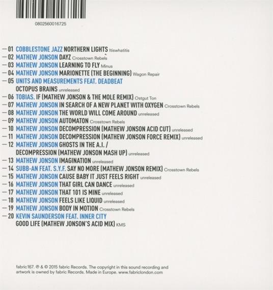 Fabric 84 - CD Audio di Mathew Jonson - 2