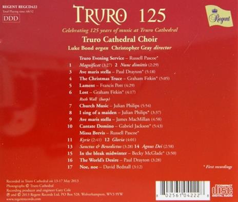 Truro 125 - CD Audio di Truro Cathedral Choir - 2