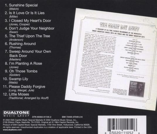 Great Roy Acuff - CD Audio di Roy Acuff - 2