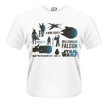 T-Shirt unisex Star Wars The Force Awakens. Blue Heroes Character