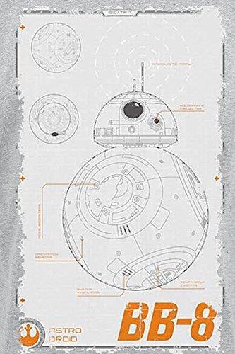 T-Shirt unisex Star Wars The Force Awakens. BB-8 Manual - 4
