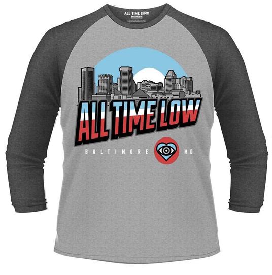 Maglia Manica 3/4 All Time Low. Baltimore