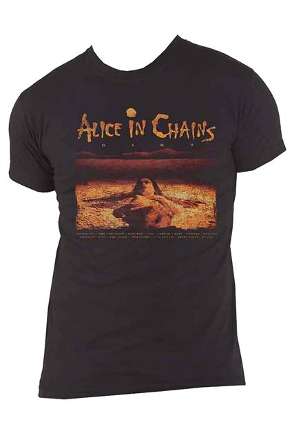 T-Shirt Unisex Tg.L Alice In Chains: Dirt Tracklist