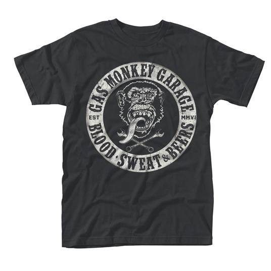 T-Shirt Unisex Gas Monkey Garage. Blood, Sweat & Beers