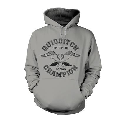 Felpa con Cappuccio Unisex Harry Potter. Quidditch Champion