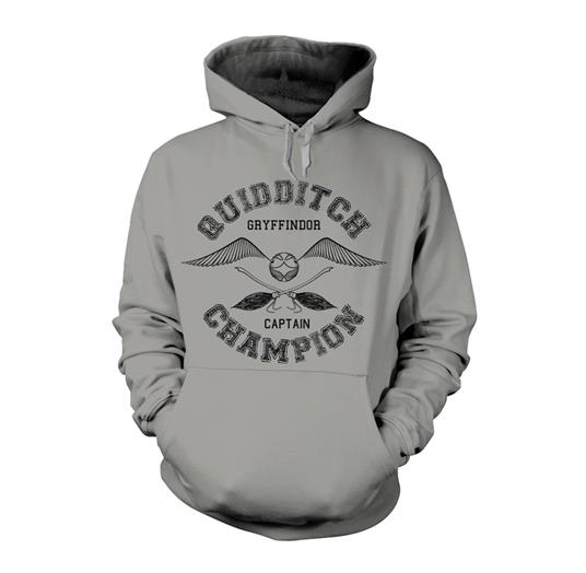 Felpa con Cappuccio Unisex Harry Potter. Quidditch Champion