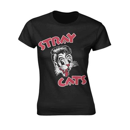 T-Shirt Donna Tg. L Stray Cats. Cat Logo