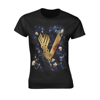 T-Shirt Donna Tg. S Vikings - Fight