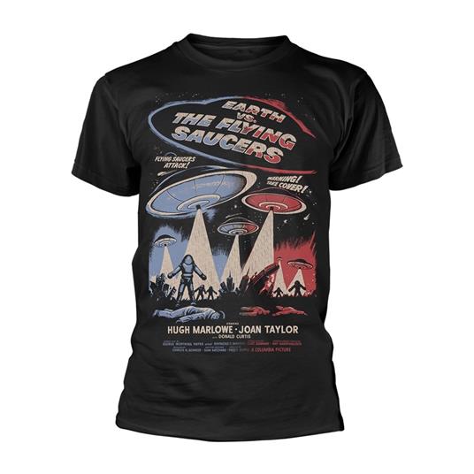 T-Shirt Unisex Tg. 2XL Plan 9 - Earth Vs. The Flying Saucers - Poster Black