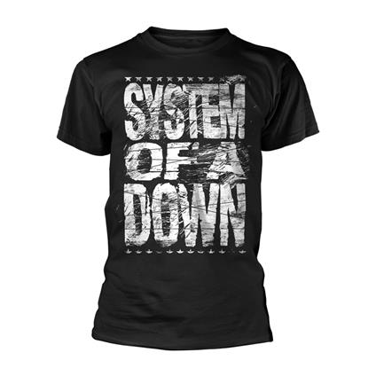 T-Shirt Unisex Tg. M System Of A Down - Distressed Logo