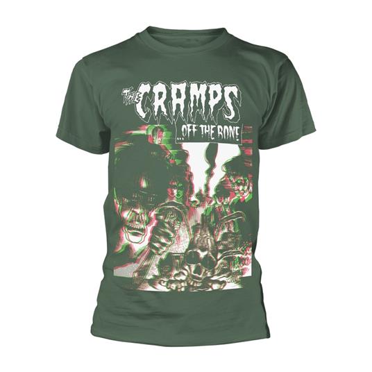 T-Shirt Unisex Tg. M Cramps - Off The Bone Green